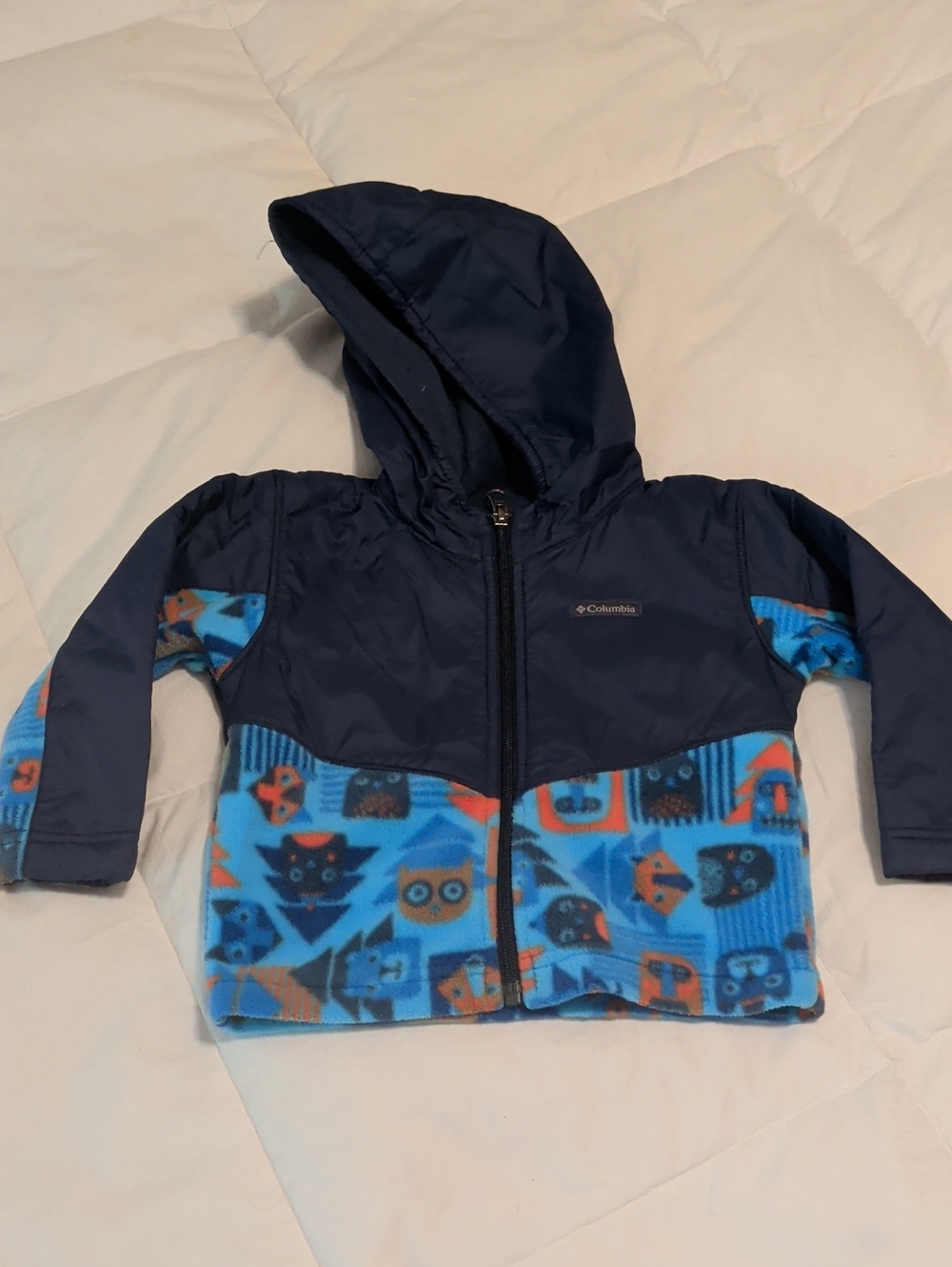 Columbia Kids' Navy and Blue Fleece Hooded Jacket